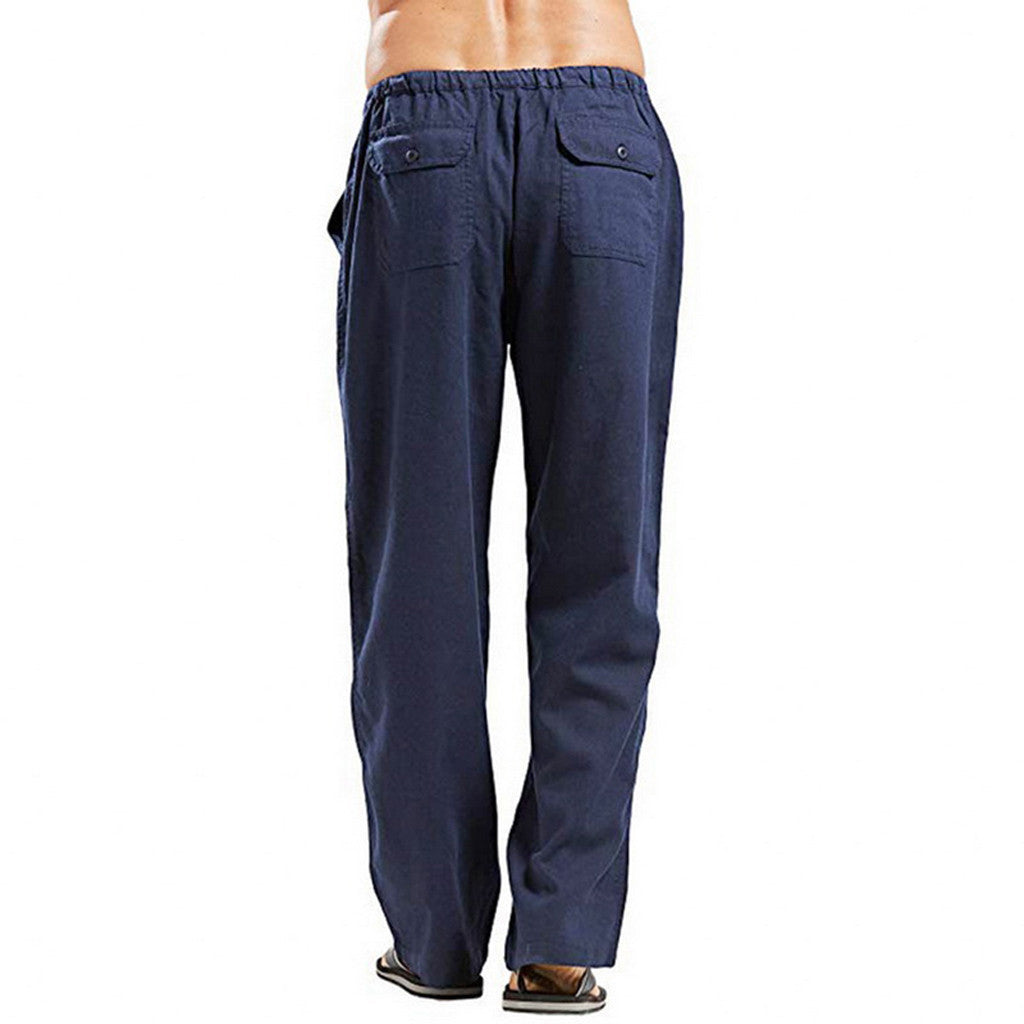 Multi colores pantalones de lino para hombre
