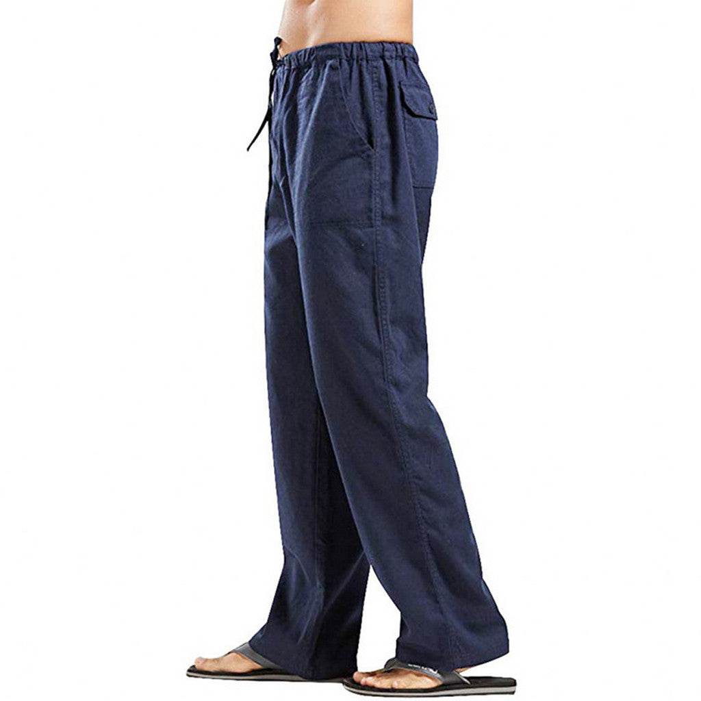 Multi colores pantalones de lino para hombre