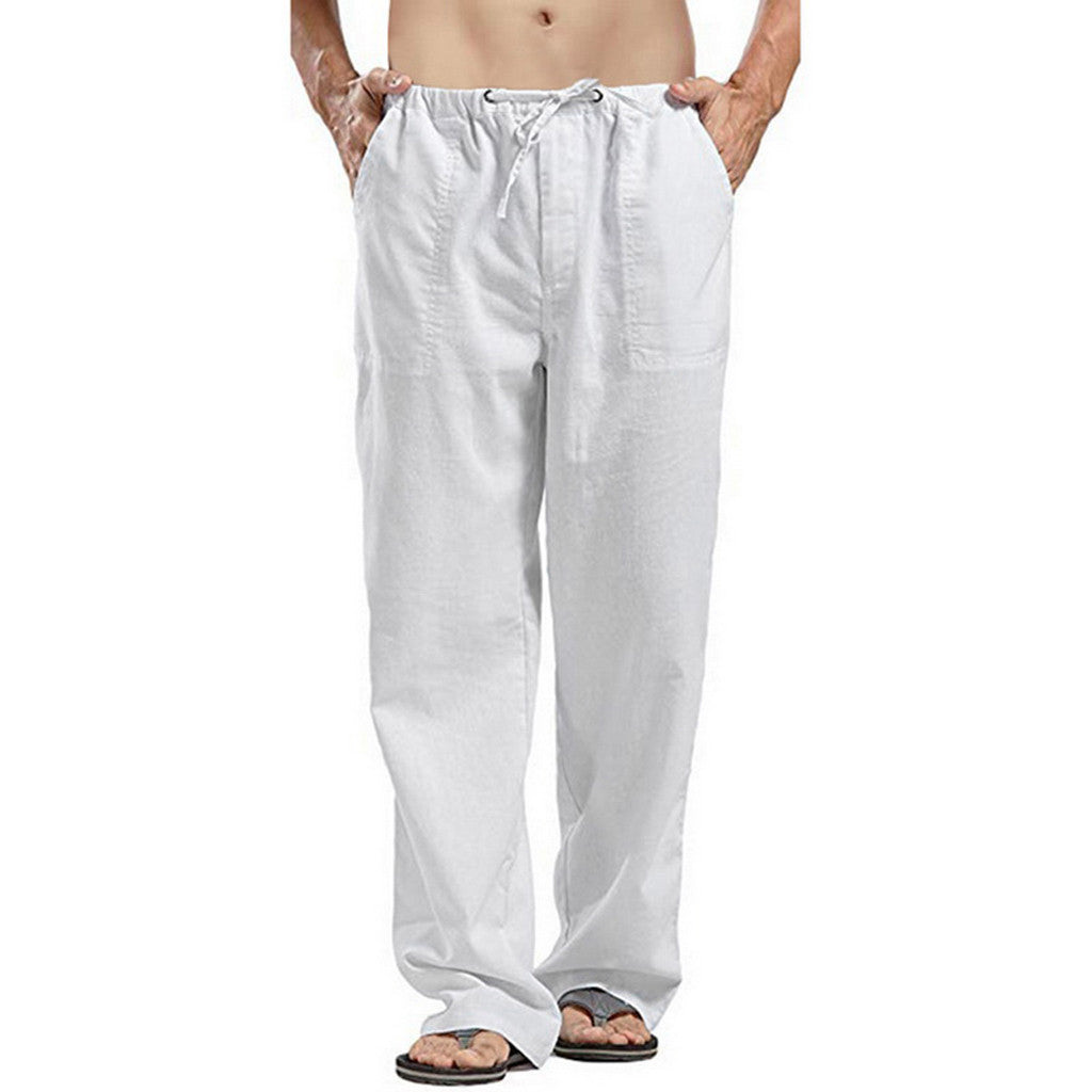 Multi colores pantalones de lino para hombre
