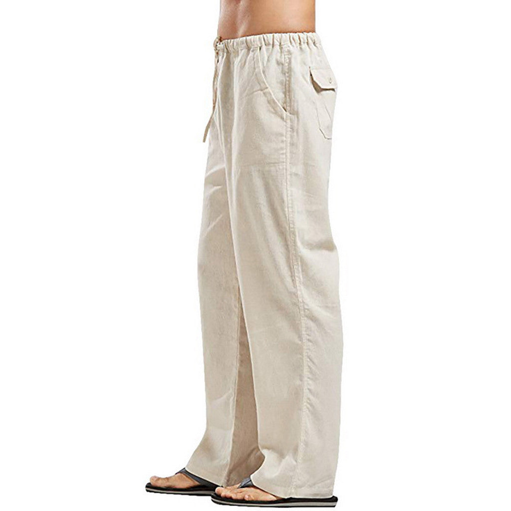Multi colores pantalones de lino para hombre