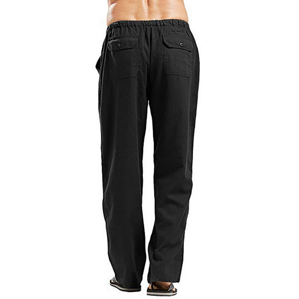 Multi colores pantalones de lino para hombre