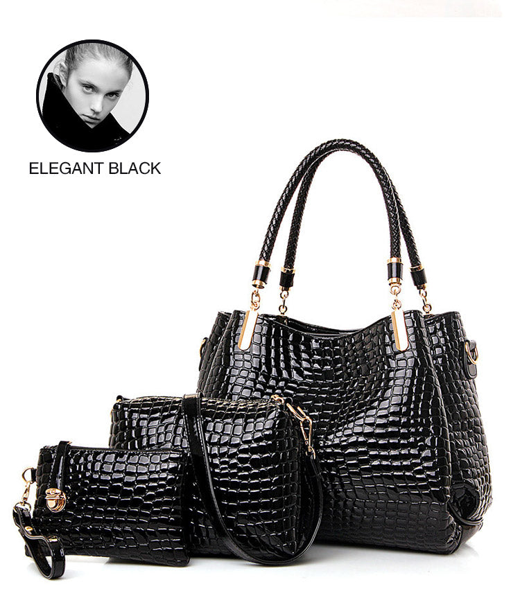 Bolso De Mujer Italiano Con Estilo (3 Piezas)