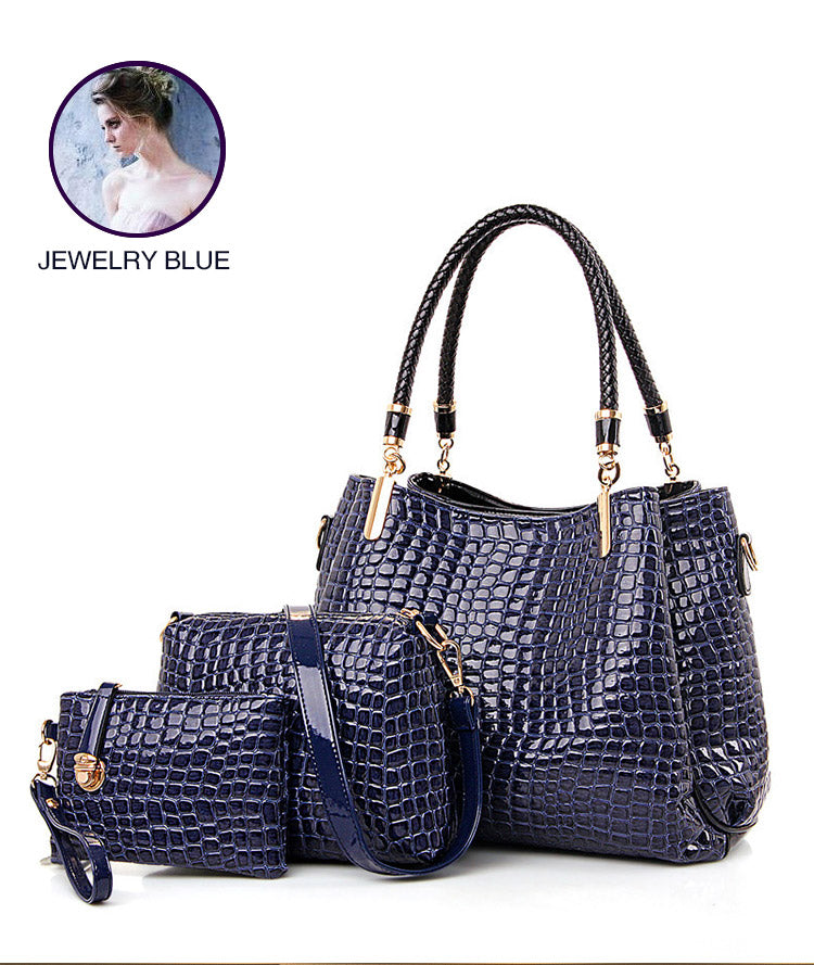 Bolso De Mujer Italiano Con Estilo (3 Piezas)