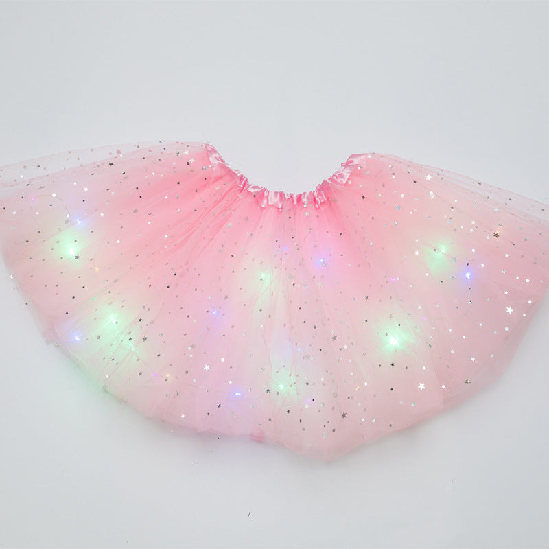 Faldas Del Tutú De La Muchacha, Faldas Del Ballet De Tul De La Falda Del Baile De La Princesa De La Luz Mágica