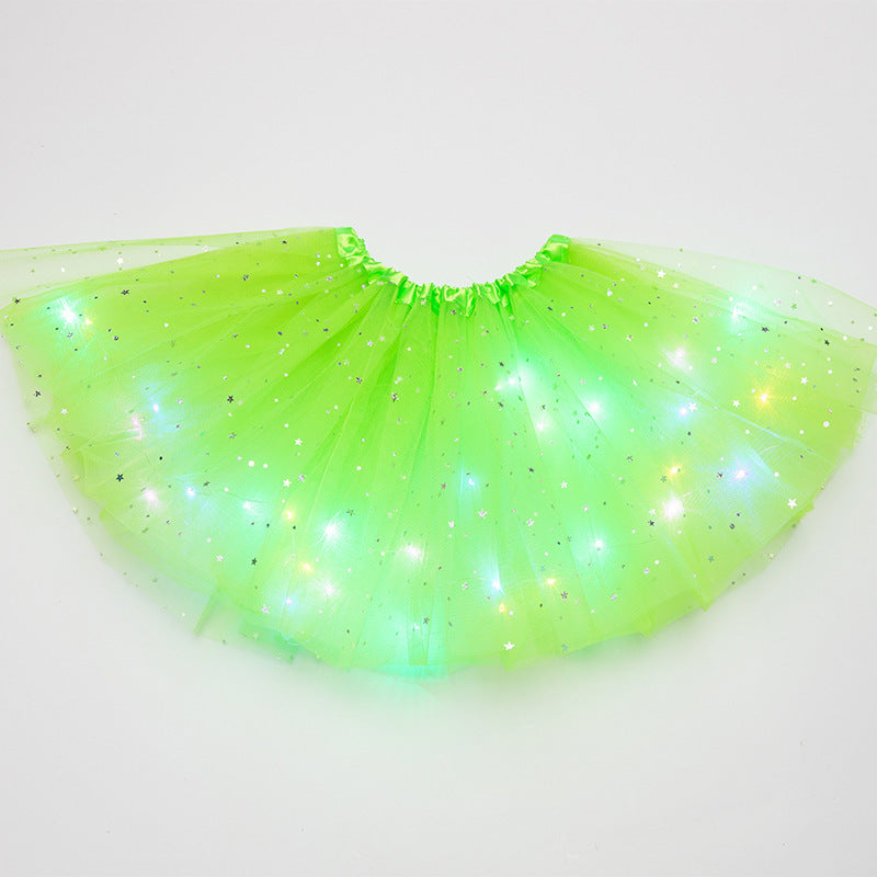 Faldas Del Tutú De La Muchacha, Faldas Del Ballet De Tul De La Falda Del Baile De La Princesa De La Luz Mágica