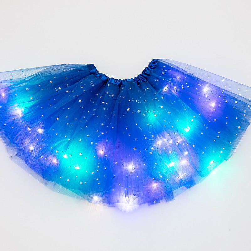 Faldas Del Tutú De La Muchacha, Faldas Del Ballet De Tul De La Falda Del Baile De La Princesa De La Luz Mágica