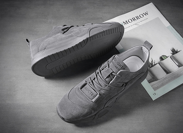 Zapatos casuales deportivos elegantes antideslizantes de gamuza sintética para hombres - MXbueno