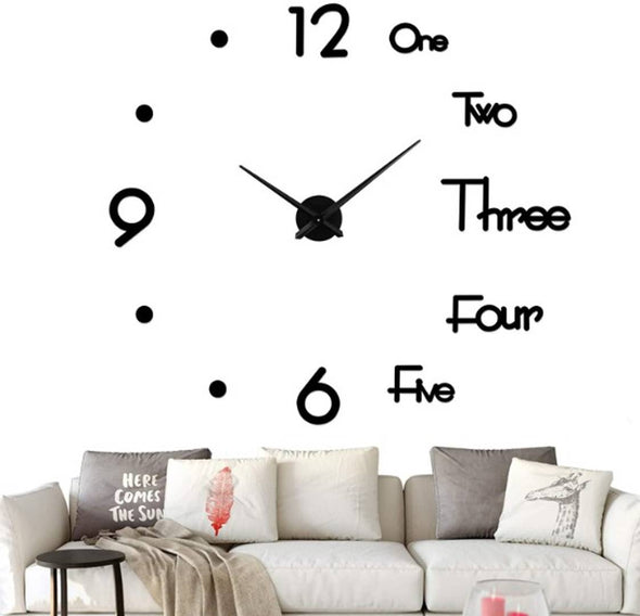 Reloj De Pared 3D Moderno Sin Marco De Bricolaje