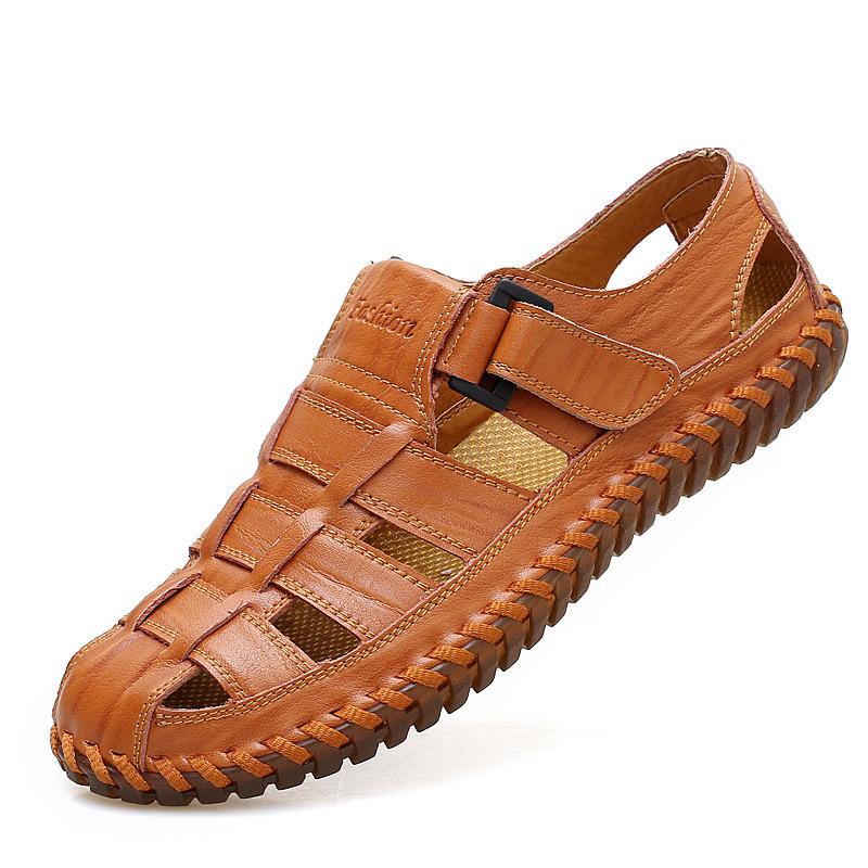 Sandalias De Vestir De Piel Tejida A Mano