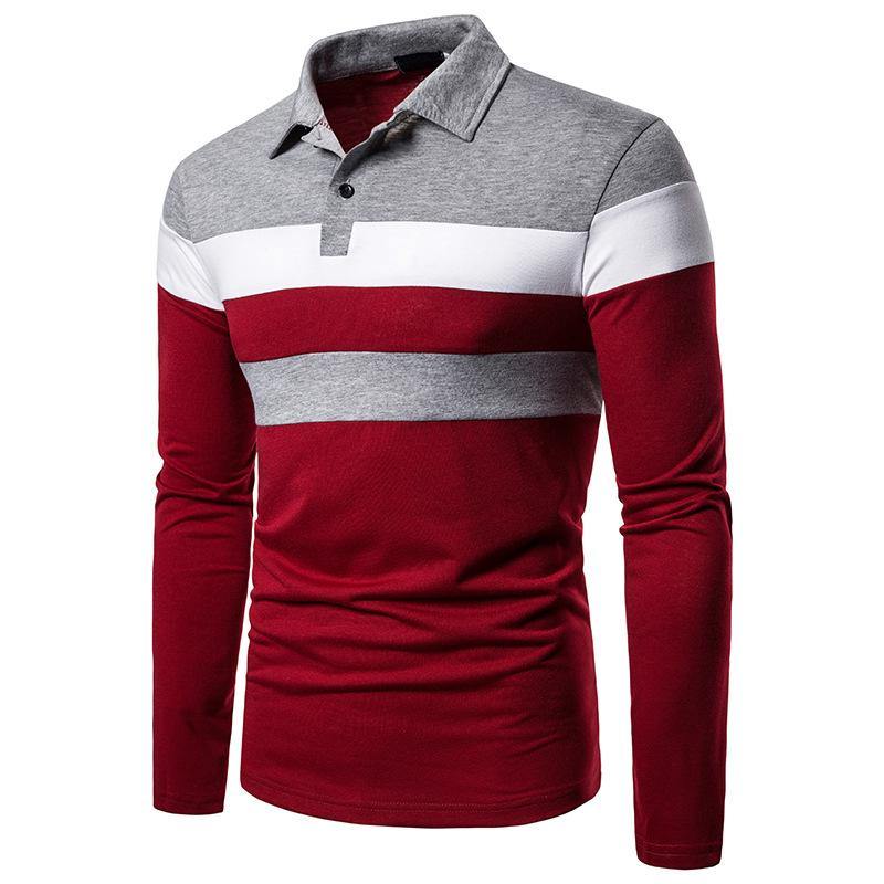 Polo de solapa con bloques de color a rayas - MXbueno