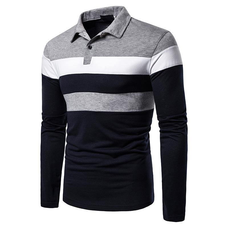 Polo de solapa con bloques de color a rayas - MXbueno