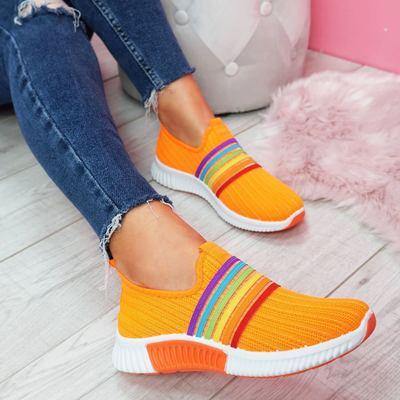 Nuevos zapatos para correr planos casuales de gran tamaño para damas - MXbueno