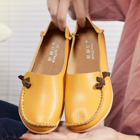 Mocasines planos de color puro de gran tamaño, suave y multidireccional - MXbueno
