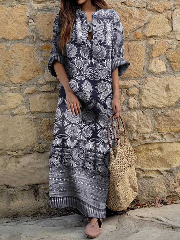 Jersey Con Cuello En V Manga Larga Suelta Tallas Grandes Ropa De Mujer