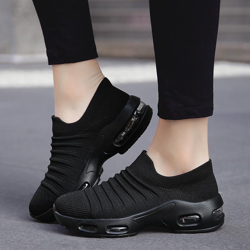 Mujer Letra Patrón Zapatillas de deporte casuales deportivas de tela transpirables - MXbueno