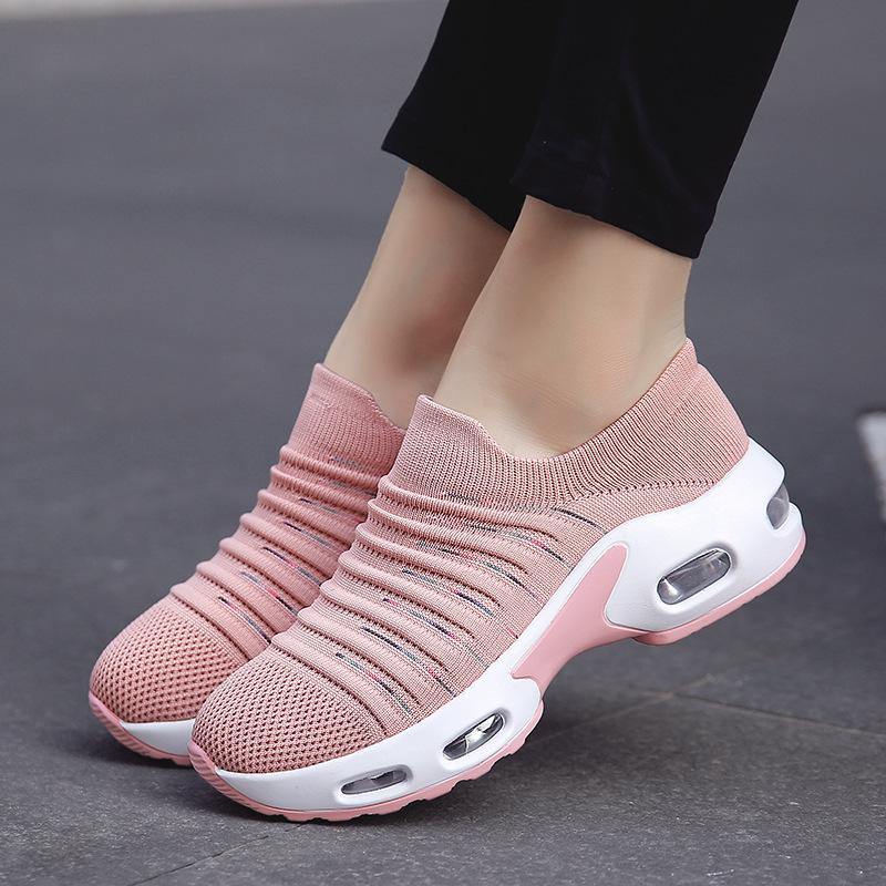 Mujer Letra Patrón Zapatillas de deporte casuales deportivas de tela transpirables - MXbueno
