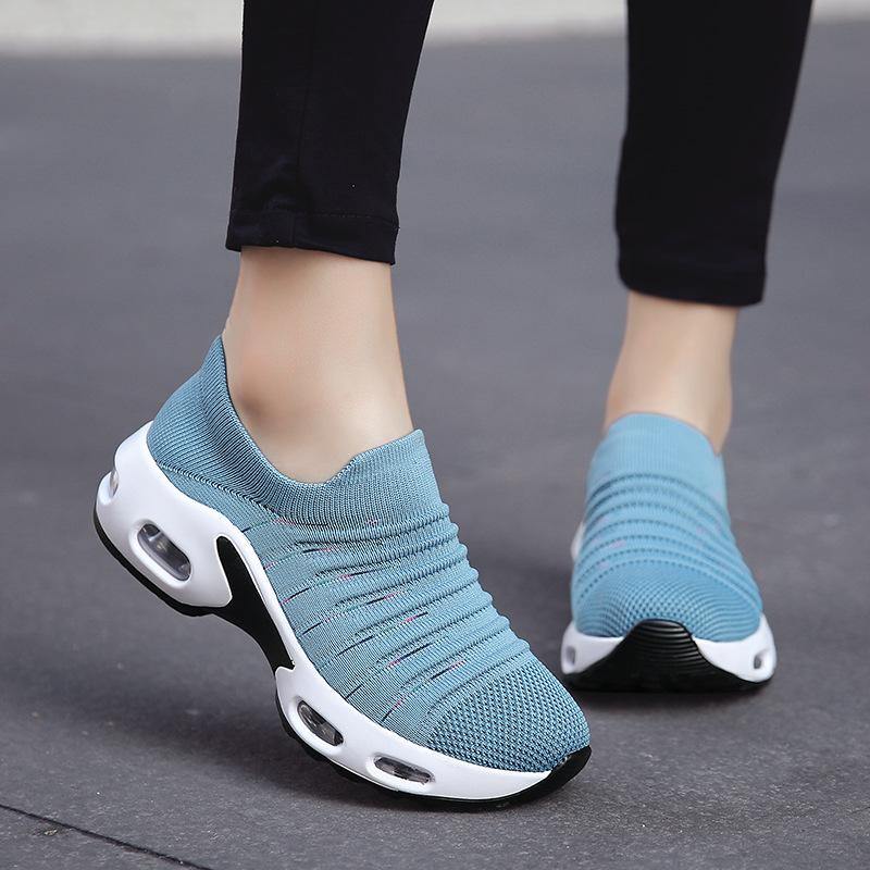 Mujer Letra Patrón Zapatillas de deporte casuales deportivas de tela transpirables - MXbueno