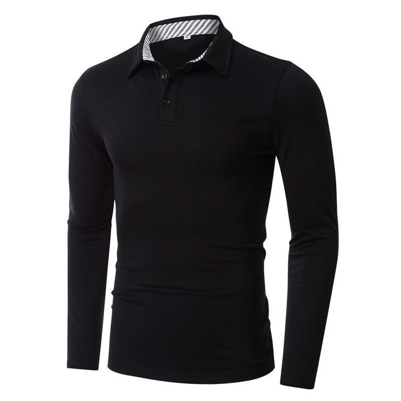 Polo de hombre de manga larga con solapa - MXbueno
