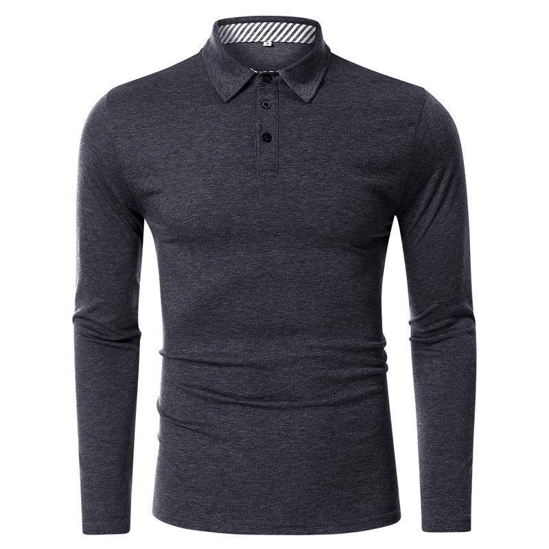 Polo de hombre de manga larga con solapa - MXbueno