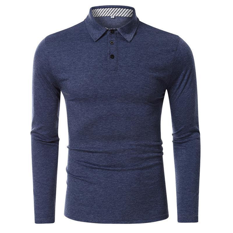 Polo de hombre de manga larga con solapa - MXbueno