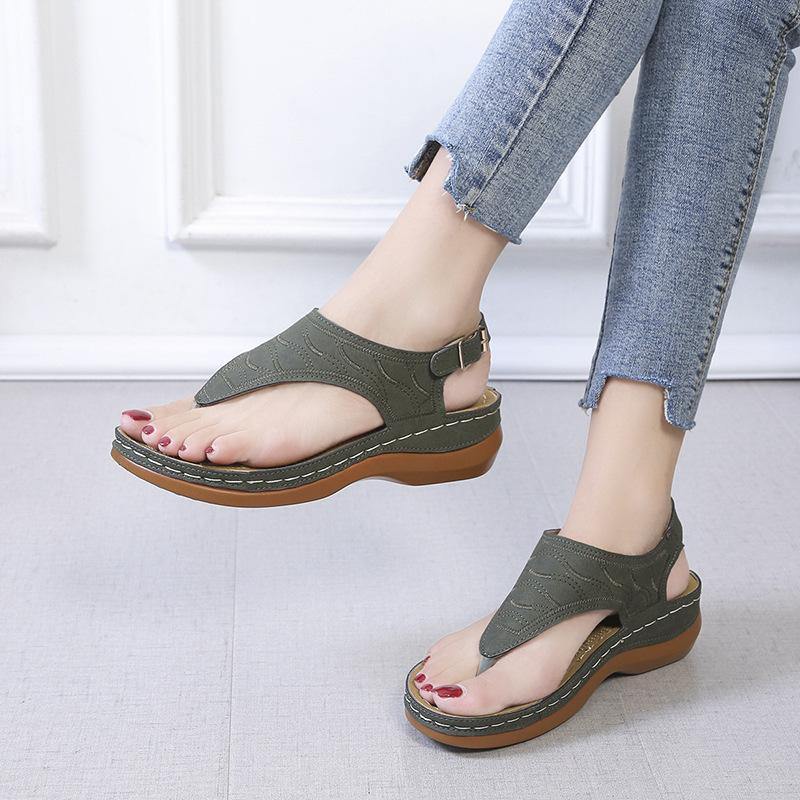 Las nuevas sandalias de tacón de pendiente 2020 para mujer casual - MXbueno