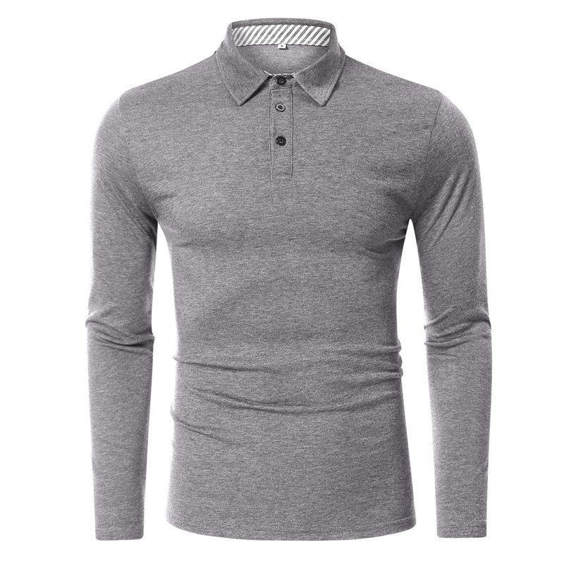 Polo de hombre de manga larga con solapa - MXbueno