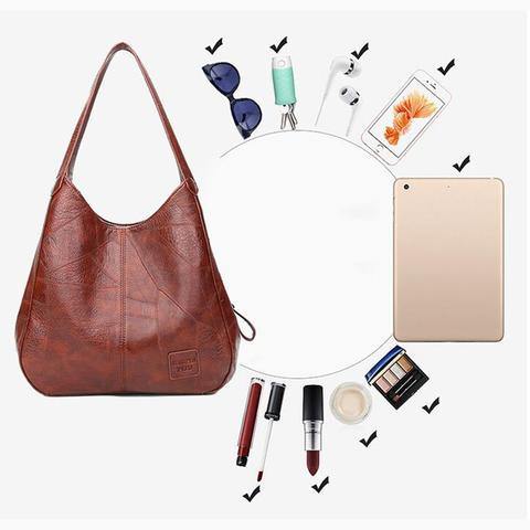 Bolso de cuero vintage para mujer - MXbueno