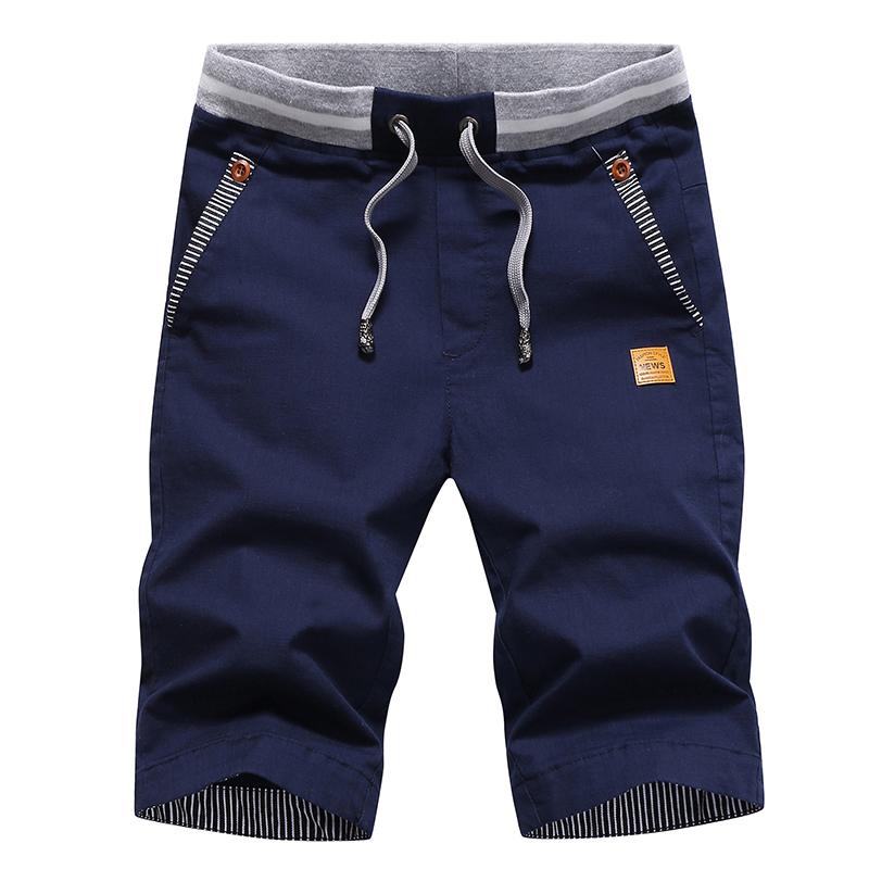 Pantalones cortos casuales en lino para hombre