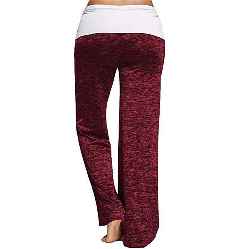 Pantalones casuales de pierna ancha cómodos con cordón en la cadera