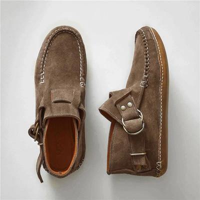 Zapatos casuales de pareja con pedal de suela plana y hebilla de color sólido - MXbueno