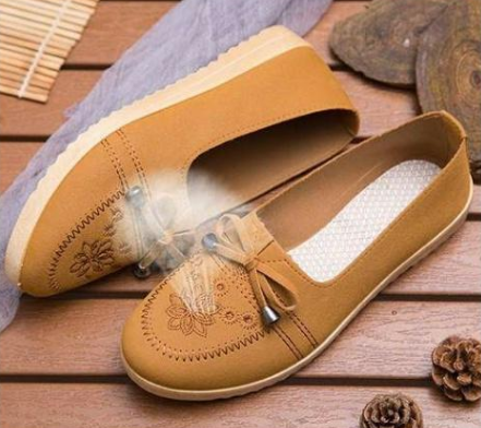 Zapatos de primavera y otoño suaves con flores para mujer - MXbueno