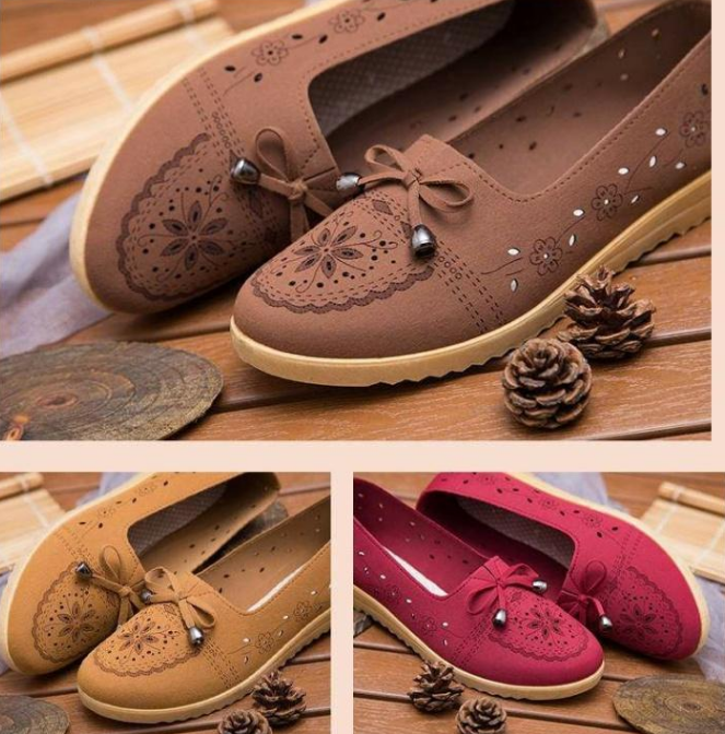 Zapatos de primavera y otoño suaves con flores para mujer - MXbueno