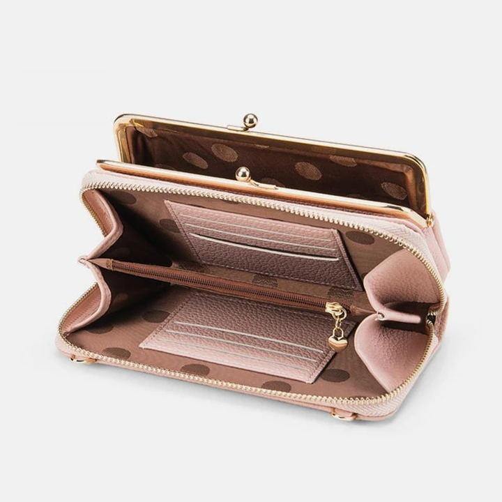 Bolsa de teléfono crossbody Kiss-lock multifuncional de gran capacidad - MXbueno