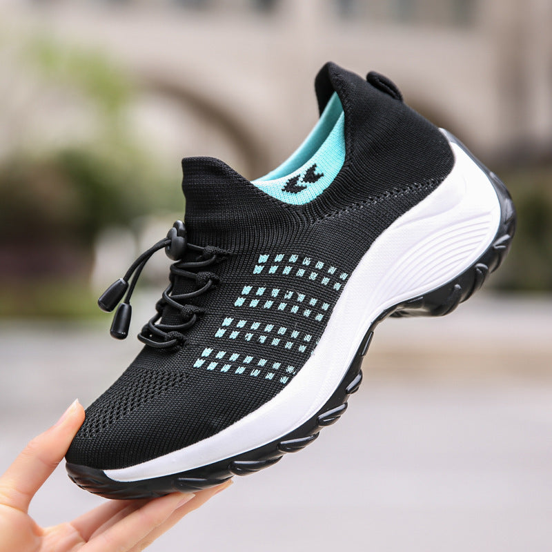 Zapatillas De Deporte Respirables De Moda De Moda Con Parche De Goma