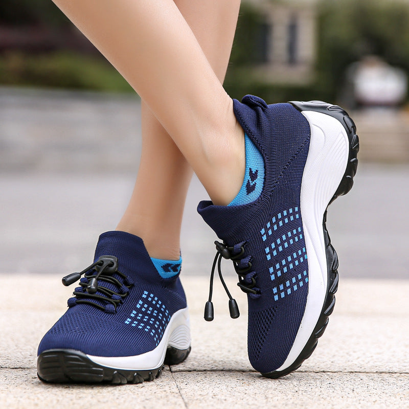 Zapatillas De Deporte Respirables De Moda De Moda Con Parche De Goma