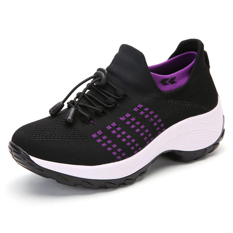 Zapatillas De Deporte Respirables De Moda De Moda Con Parche De Goma