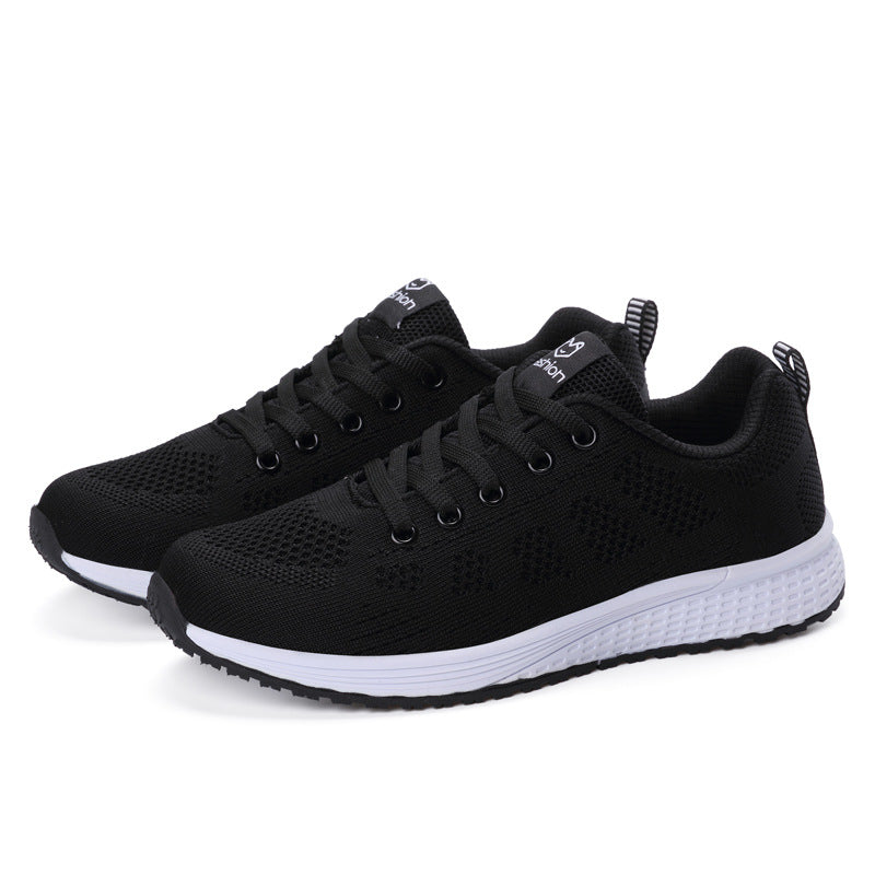 Zapatillas De Lona De Color Puro Transpirables De Tacón Plano Y Bajo