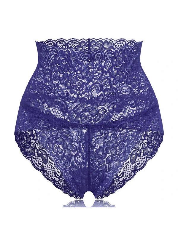 Braguita levantador de glúteos con forma de barriga de algodón de encaje de cintura alta