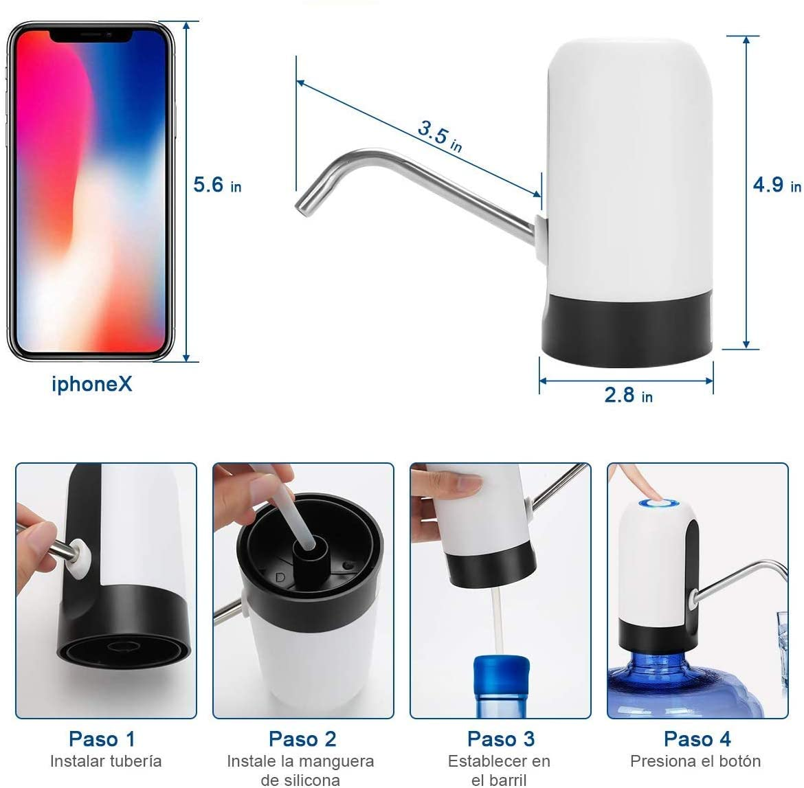 Recargable Agua Potable Bomba de Agua