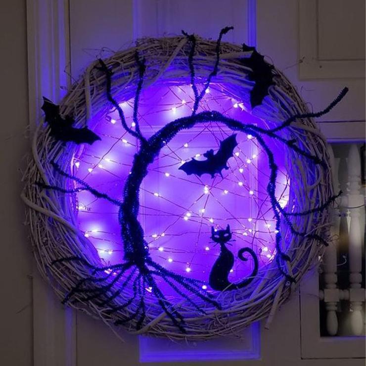 💥Rebajas de Dia de Muertos - 💥🎃 Guirnalda LED de Dia de Muertos🎃