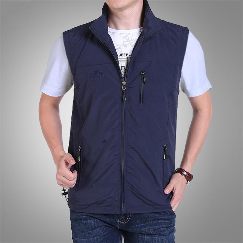 Chaqueta sin mangas de chaleco transpirable al aire libre para hombres
