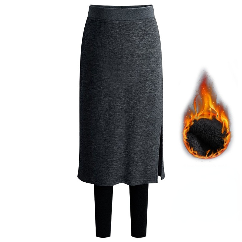 Leggings De Una Pieza Para Mujer, Ropa Exterior Para Otoño E Invierno, Más Grasa Para Aumentar Los Culottes Cálidos De Longitud Media.