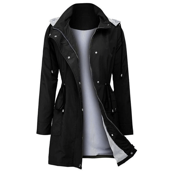 Chaqueta Impermeable Y Ligera Con Capucha Para Mujer