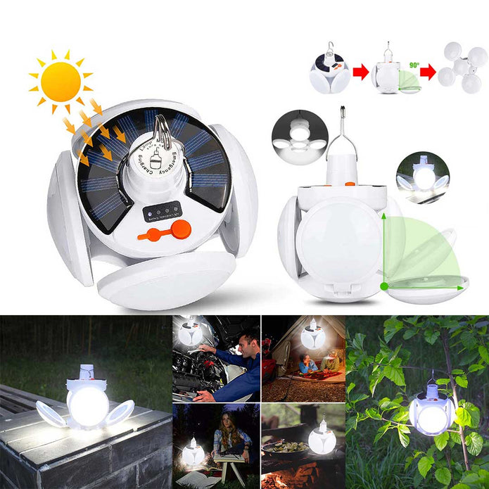 Lámpara Solar Plegable 2 En 1
