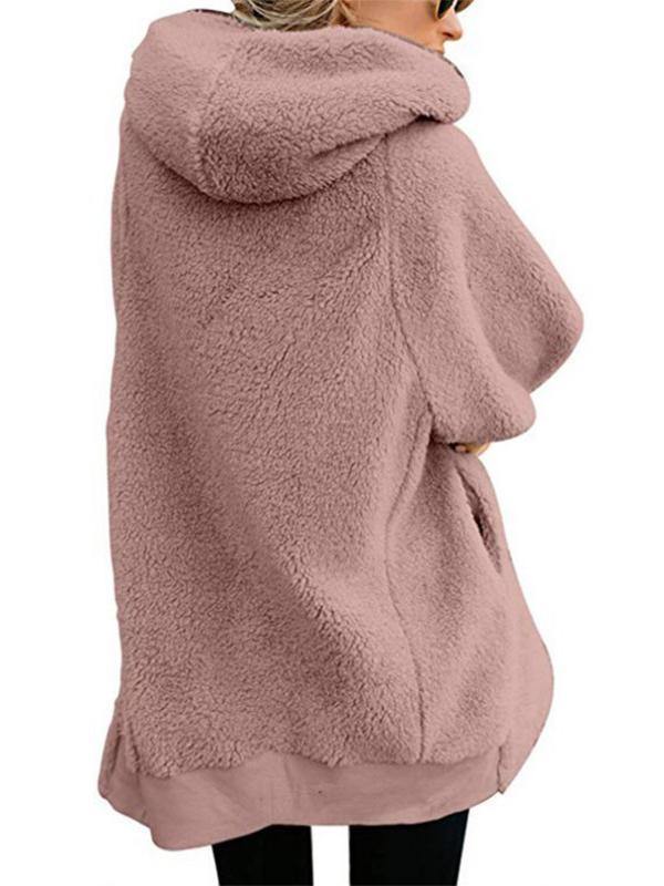 Otoño e invierno cordero lana cremallera chaqueta cálida - MXbueno