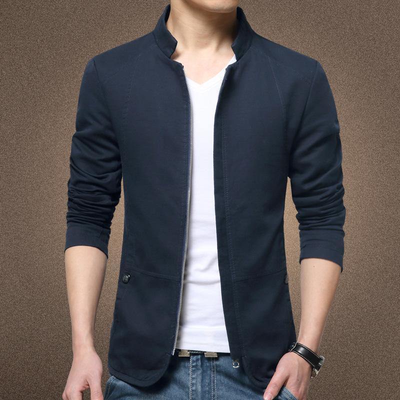 ¡LA EDICION LIMITADA! Chaqueta lavada de algodón con cuello levantado - MXbueno