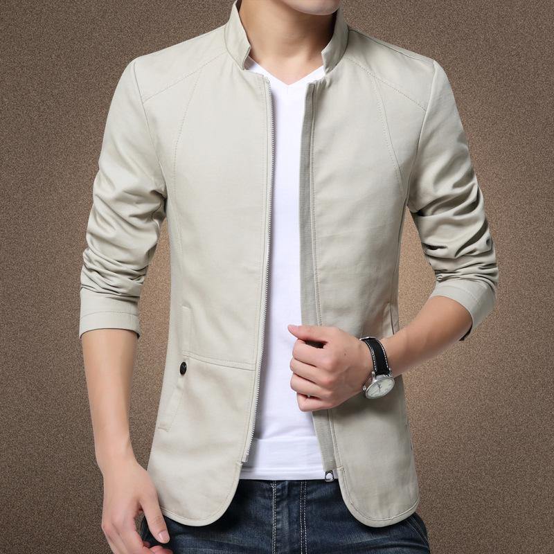 ¡LA EDICION LIMITADA! Chaqueta lavada de algodón con cuello levantado - MXbueno