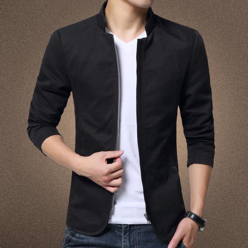 ¡LA EDICION LIMITADA! Chaqueta lavada de algodón con cuello levantado - MXbueno