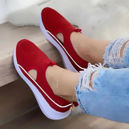 Zapatillas De Deporte Tejidas Huecas De Moda Para Mujer
