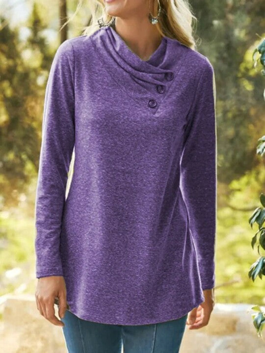 2021 Nuevas Camisas Con Botones De Cuello Alto Informal De Talla Grande